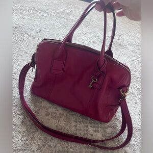 Fossil Red Satchel Purse